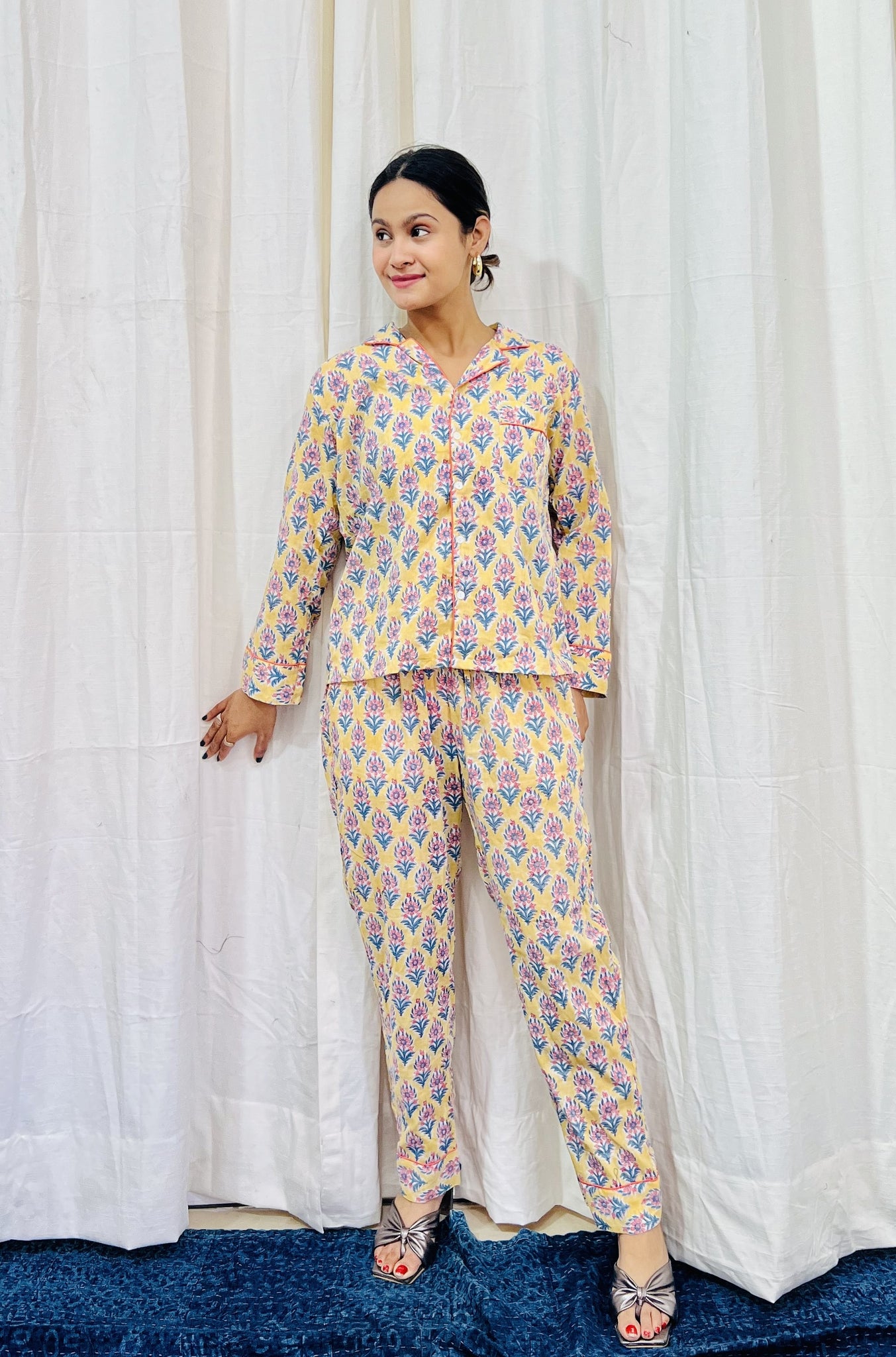 Handblock Printed Night Suit