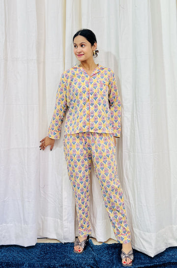 Handblock Printed Night Suit